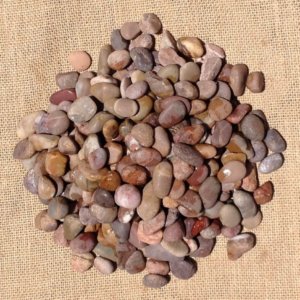 8-12mm polished pebbles, shades of red, purple, grey, white and brown