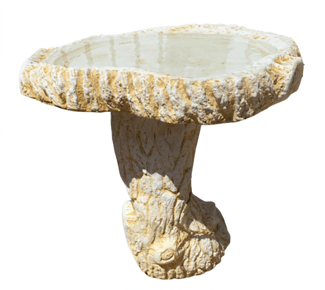 Small Log Birdbath - Image 2