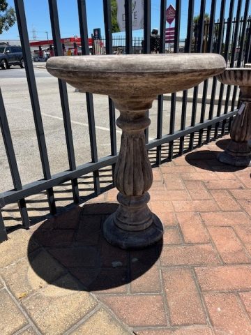 Large Fluted Birdbath