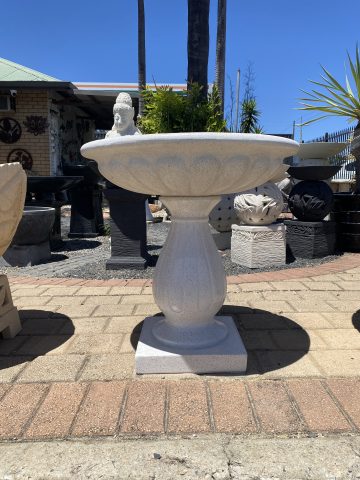 Ornate Terrazzo Birdbath