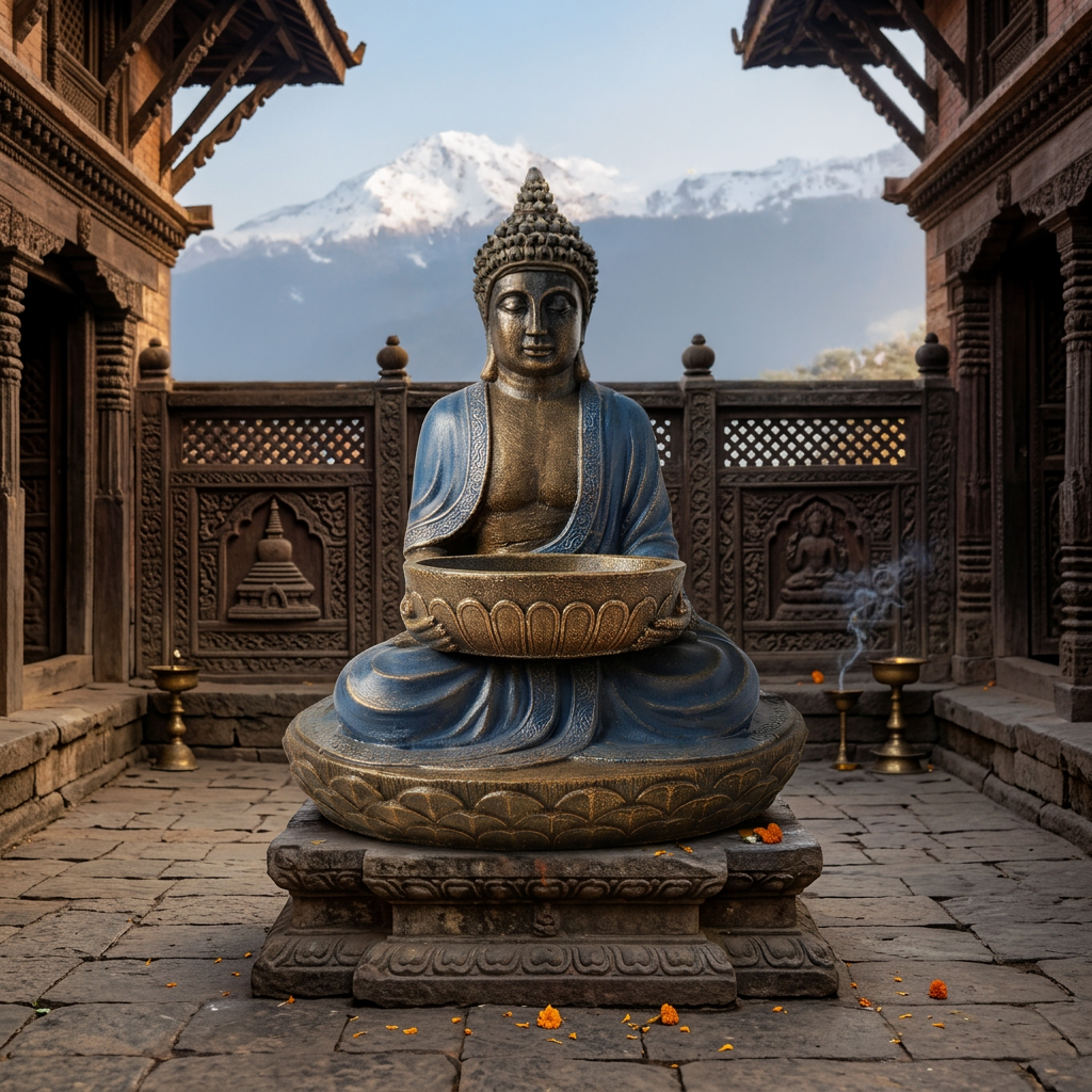 Sitting Buddha with Big Bowl - Tosca