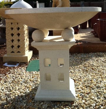 Terrazzo Lantern Birdbath