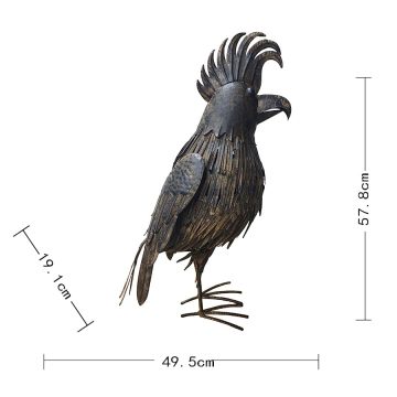 Rustic Cockatoo Statue - Image 2