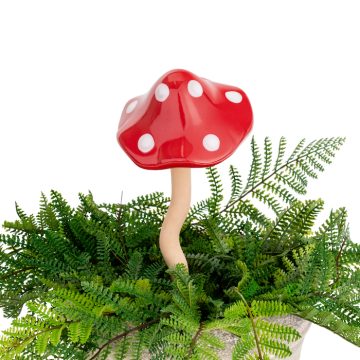 Mushroom Large- Ceramic Red