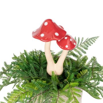 Mushroom Double- Ceramic Red
