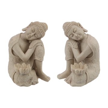 Sitting Rulai Buddha Lotus Tealight Holder