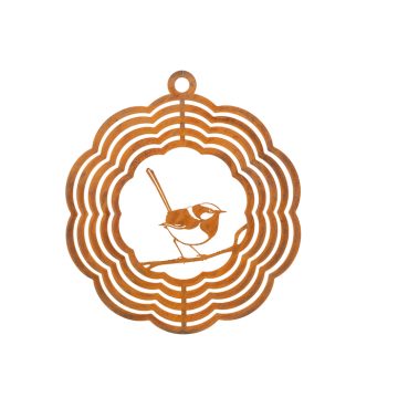 Wren Wind Spin Hanging Corten Steel