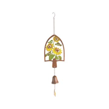 Sunflowers with Birds in Arch Hanging Bell