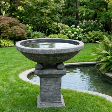 Casted Stone Birdbath