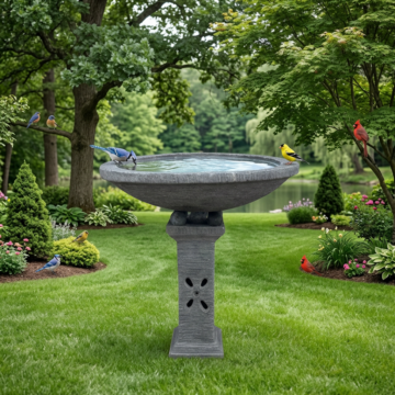 Butterfly Birdbath Large - Black
