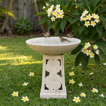 Frangipani Stand Birdbath