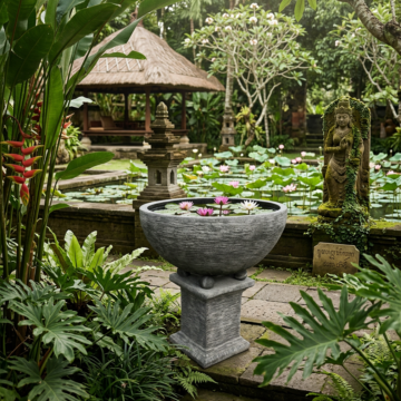 Gembung Pot with Square Stand 80cm