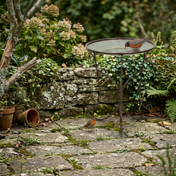 Tall Zinc Birdbath - Large