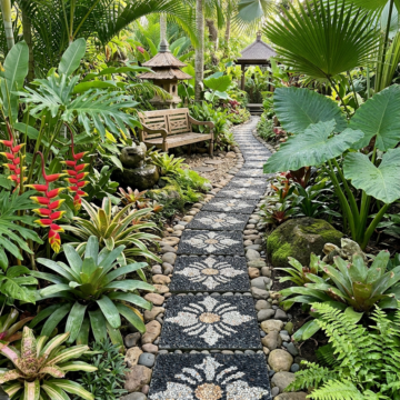 Bali Stepping Stone/Paver - Black Creme Diamond