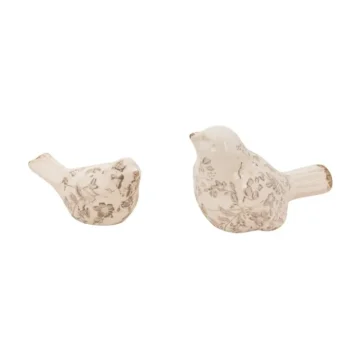 Bird Ceramic Grey S/2