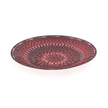 Mosaic Bird Bath Bowl Red