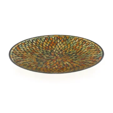 Mosaic Bird Bath Bowl Autumn