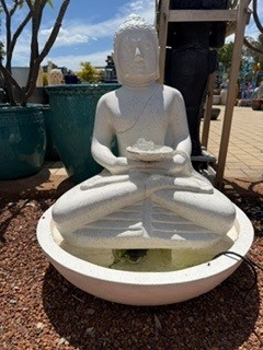 Terrazzo Sitting Buddha Water Feature