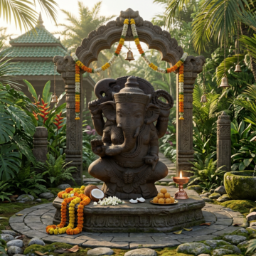Ganesha Statue - Brown