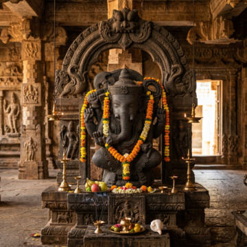 Ganesha Statue - Black