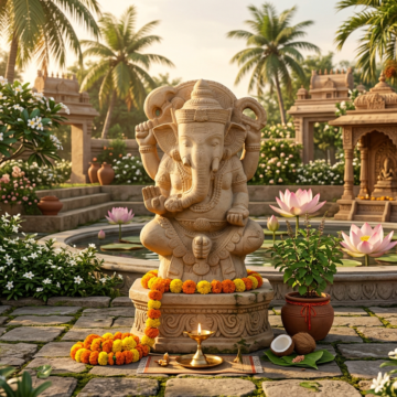 Ganesha Statue - White