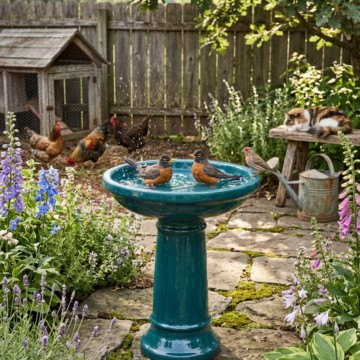 Grafton Birdbath Green