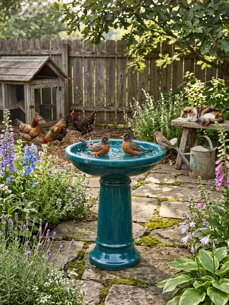 Grafton Birdbath Green