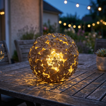 Metal Rust Flower Ball