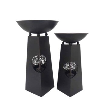Nested Lasercut Tree-of-Life Firebowls/Planters - Set of 2